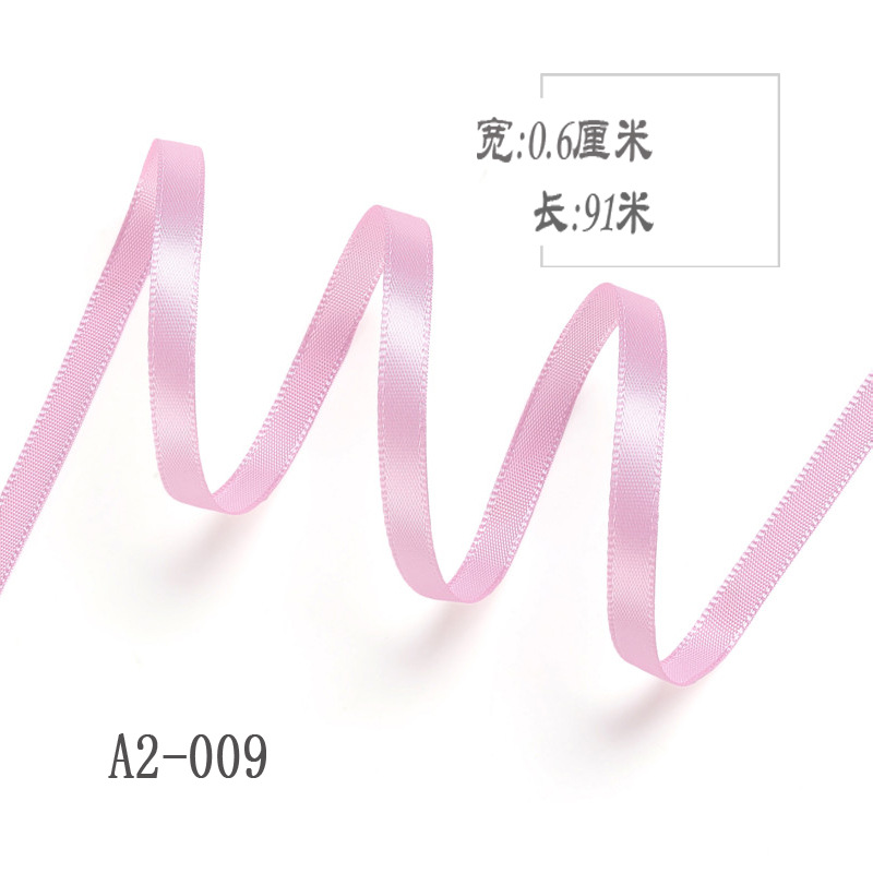 6mm poliéster con arco DIY cinta boda etiqueta marcador ropa cuerda de satén caja de regalo embalaje cinta delgada