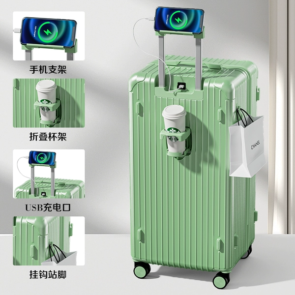 Green glass holder charging, tubing