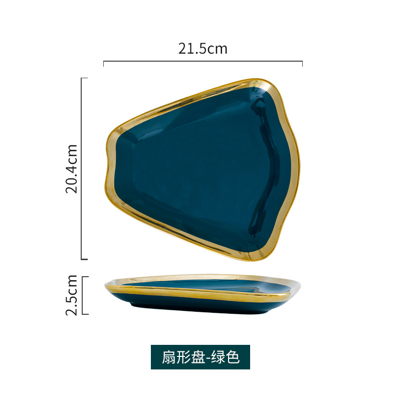 Luz de lujo plato de cerámica vajilla combinación traje plato hogar creativo reunión familia conjunto placa Año Nuevo plato