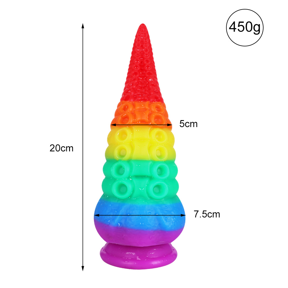 Silicona líquida color mezclado pulpo anal plug anal suave unisex de forma especial expansor anal dildo pene