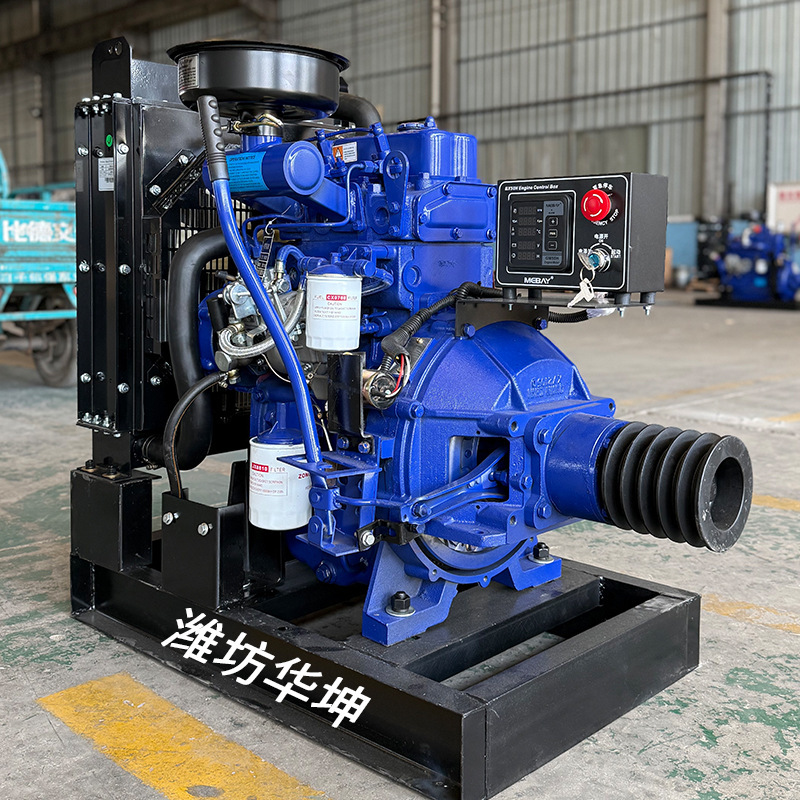 潍坊柴油机ZH2100P 双缸涡轮增压皮带轮离合器固定动力用发动机|undefined