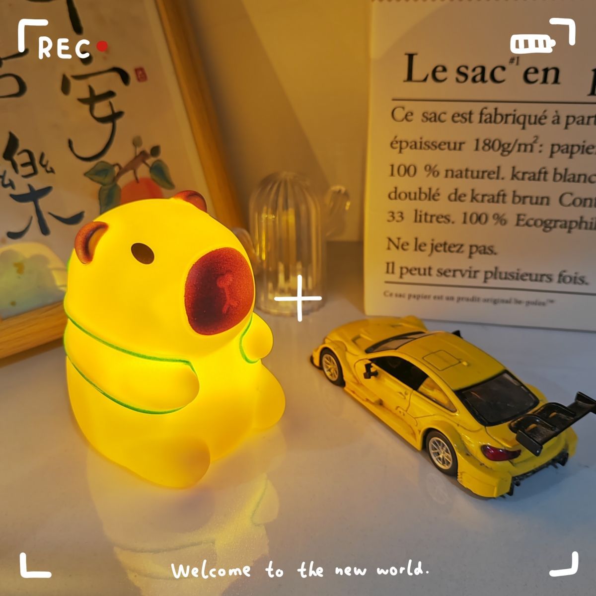 귀여운 CHET KAPIBALA CAPYBARA 야간 조명 어린이 학생 친구 선물 고급 감각 침실 장식품 실리콘 램프