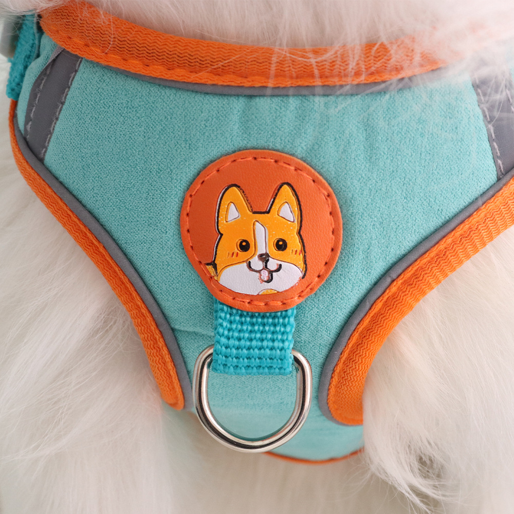 Cuerda de tracción para perros, correa para el pecho para mascotas, correa para perros, perro pequeño, pecho para perros lindo, correa para pasear a los perros, suministros transfronterizos