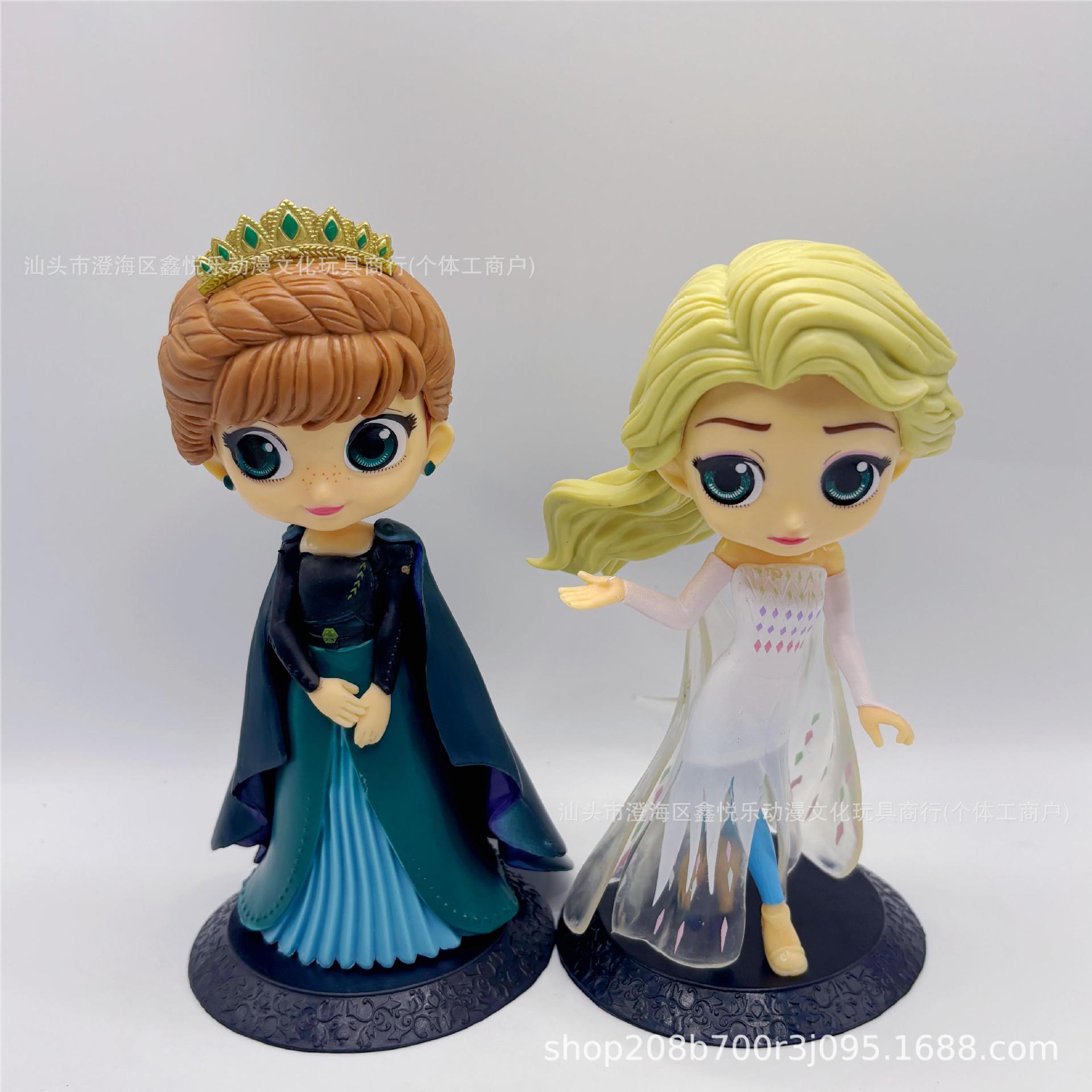 Nieve hielo Elsa Anna muñeca Elsa princesa Elsa modelo hecho a mano pastel horneado decoración regalos