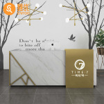 吧台收银台烤漆小型美容院柜台简约现代商用吧台桌公司前台接待台