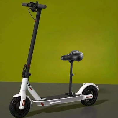 Qatlanan elektrik skuterlər, Vehicle, Lightweight Two-Wheeled Mobility Device - 36v-white-with-seat-puncture-proof-tire-app-lock-8ah-battery-30-35-miles-range