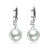 Earrings from pearl, 925 sample silver, silver 925 sample