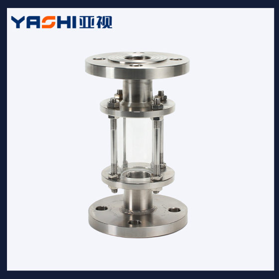 304/316L stainless steel flange glass tube straight-through mirror water flow observation window carbon steel S7D mirror