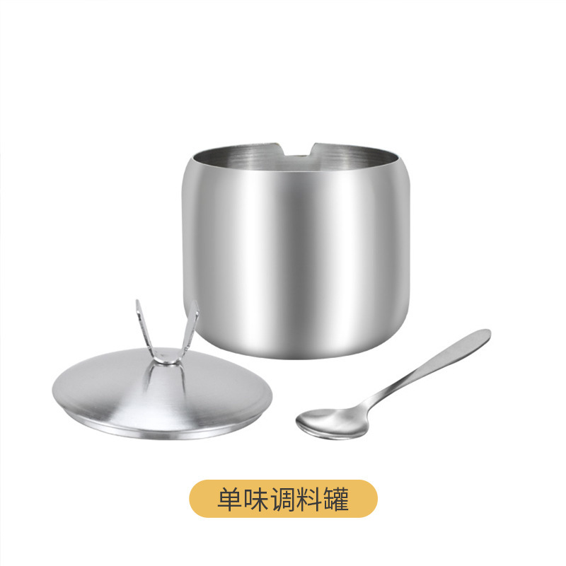 家庭用304食品級韓国式ステンレス調味料缶唐辛子油缶塩缶台所用品調味缶卸売り|undefined