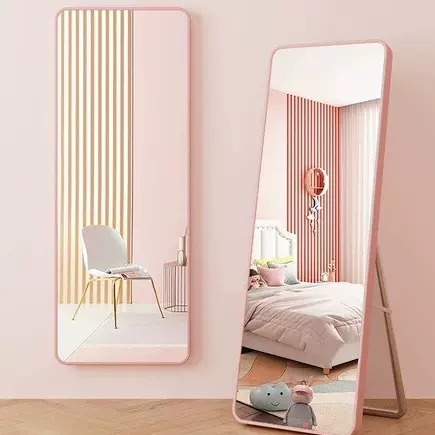 全身镜穿衣镜子家用落地式壁挂宿舍立体女生卧室挂墙试衣 ins风