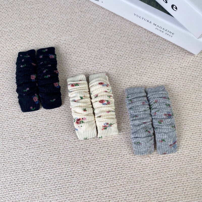 Bowknot solid color Lolita stylish leg warmers, home sock covers, wholesale knitted socks for girls, factory baby children's socks