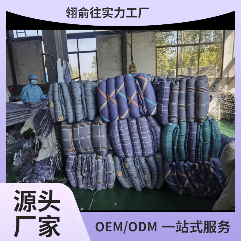 Factory Wholesale Bedding Single Double Student Construction Site Dormitory Supplies Rental House Bedding Complete Set