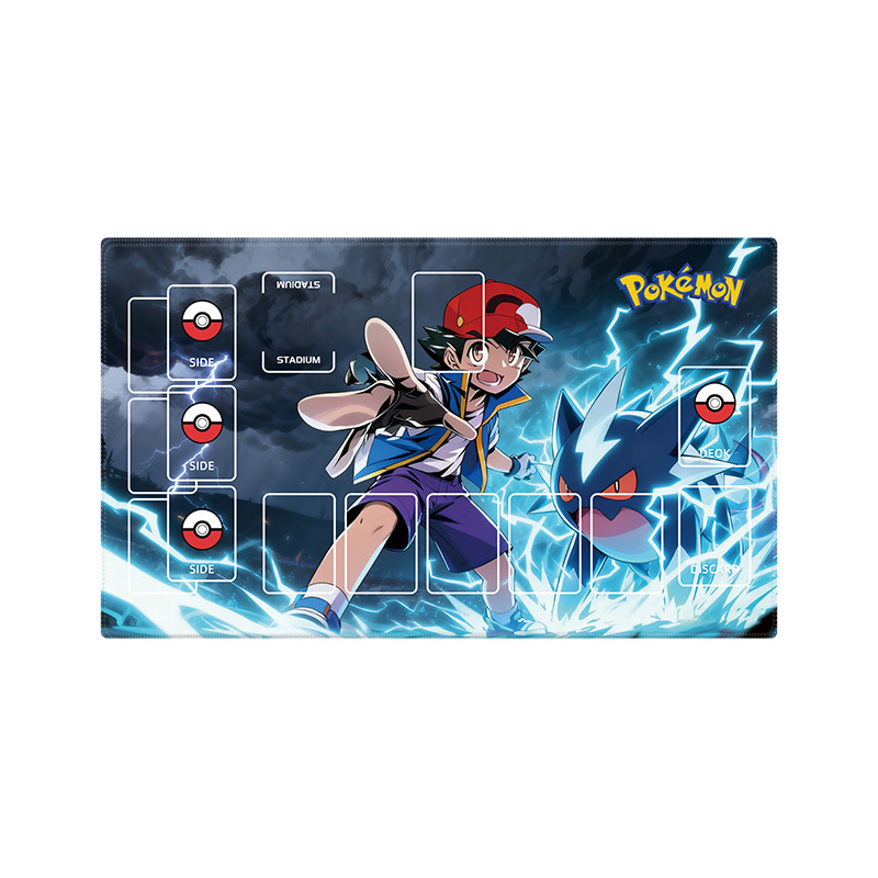 Pokémon juego gran almohadilla de bloqueo grueso doble tarjeta de combate almohadilla de tarjeta de batalla mesa simple almohadilla de mesa