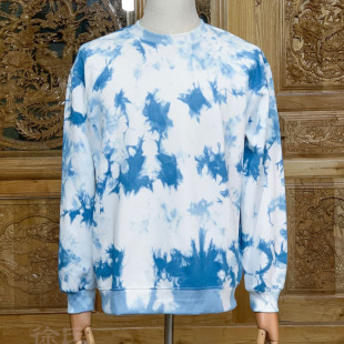 Dali Handmade Tie-Dye Autumn New Fashion Casual Style Unisex Round Neck Loose Sweatshirt Jacket
