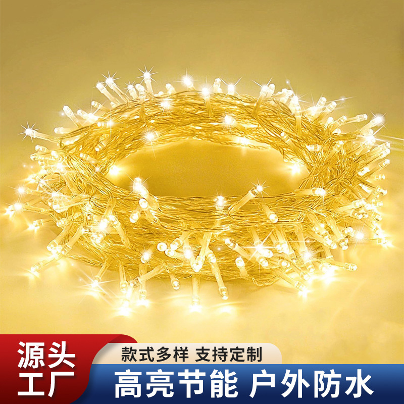Led String Lights Holiday Christmas Decoration Waterproof Colorful String Lights Starry Sky Flashing Wedding Party Decoration String Lights Light Strip
