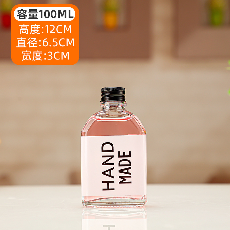 100ml 비스듬한 어깨 블랙 커버; 투명