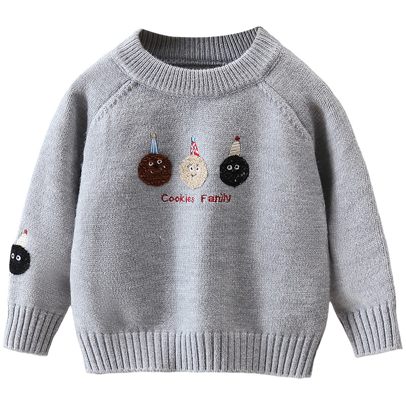 6510 Suéter para niños Suéter de estilo occidental de otoño e invierno para niños 2025 Nuevo estilo Camisa de fondo con capucha de otoño para niños pequeños y medianos