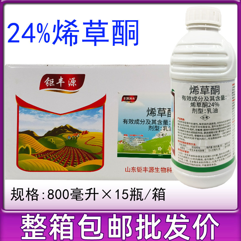 24%烯草酮花生大豆油菜苗后专用除草剂禾本科杂草除草剂尖叶杂草