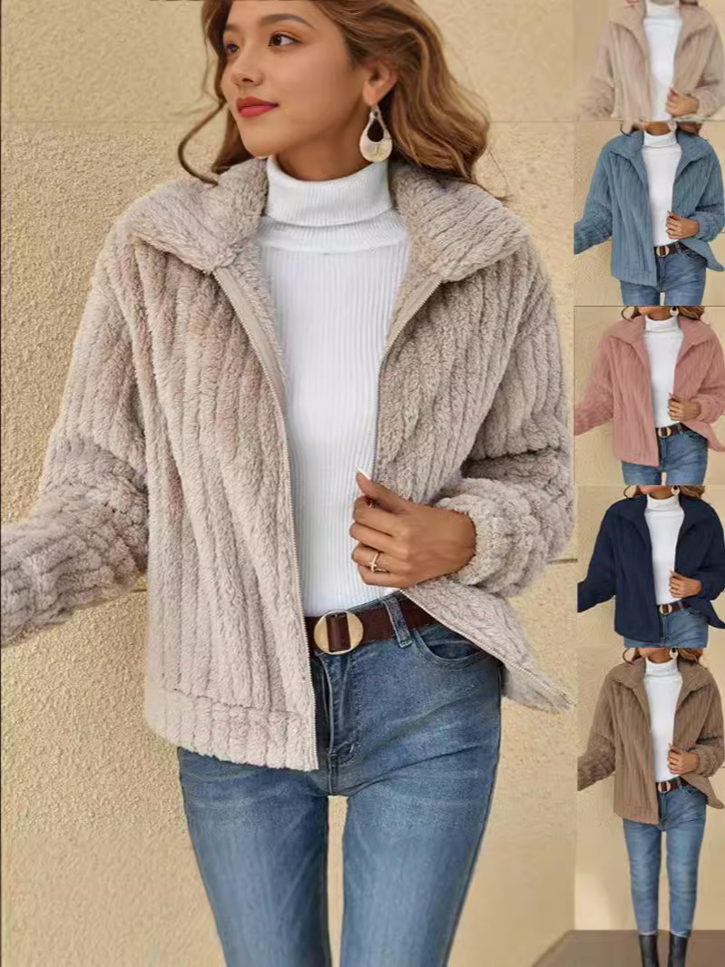 Demi-season velvet cardigan, jacket, 2024 years, for import