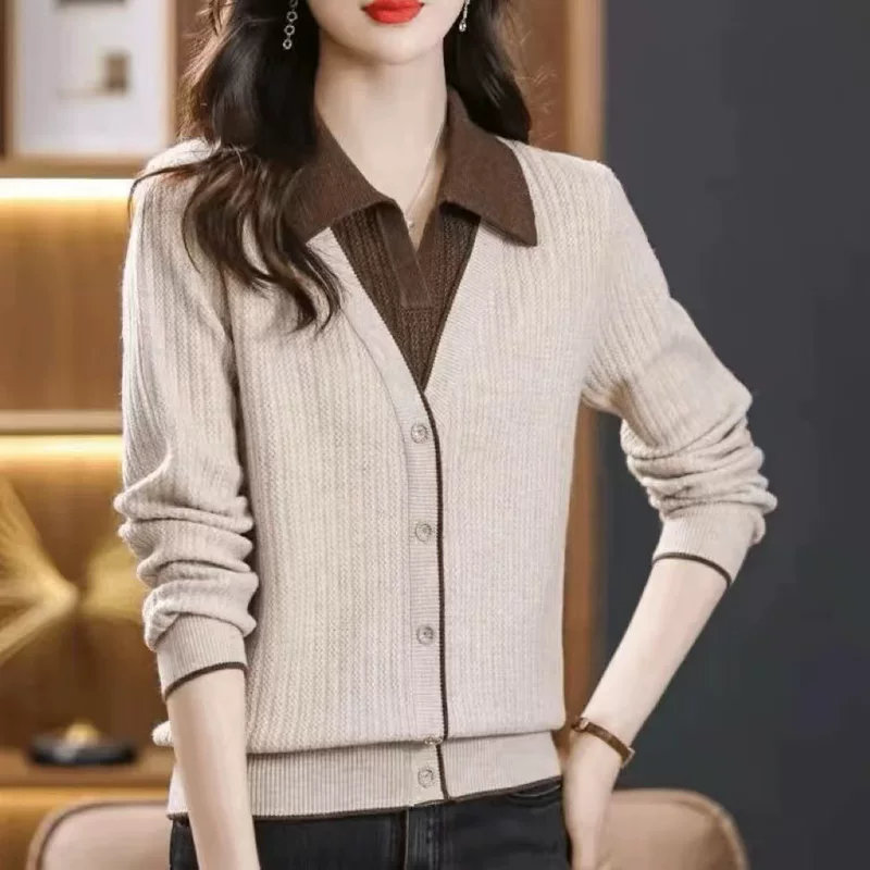 Set, knitted sweater, base universal long-sleeve, western style