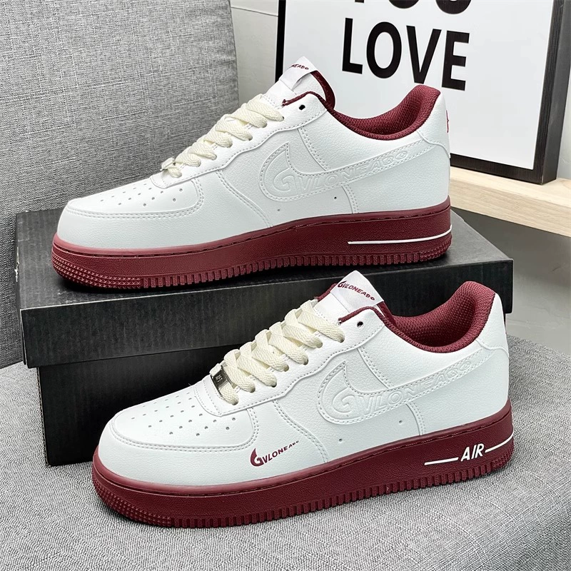 Кеды низкие (Nike) Air Force 1, белые, универсальные, размеры 36–45