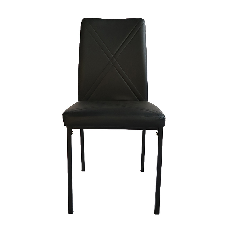 Silla de Comedor de Cuero y Metal Giratoria para Hotel y Restaurante