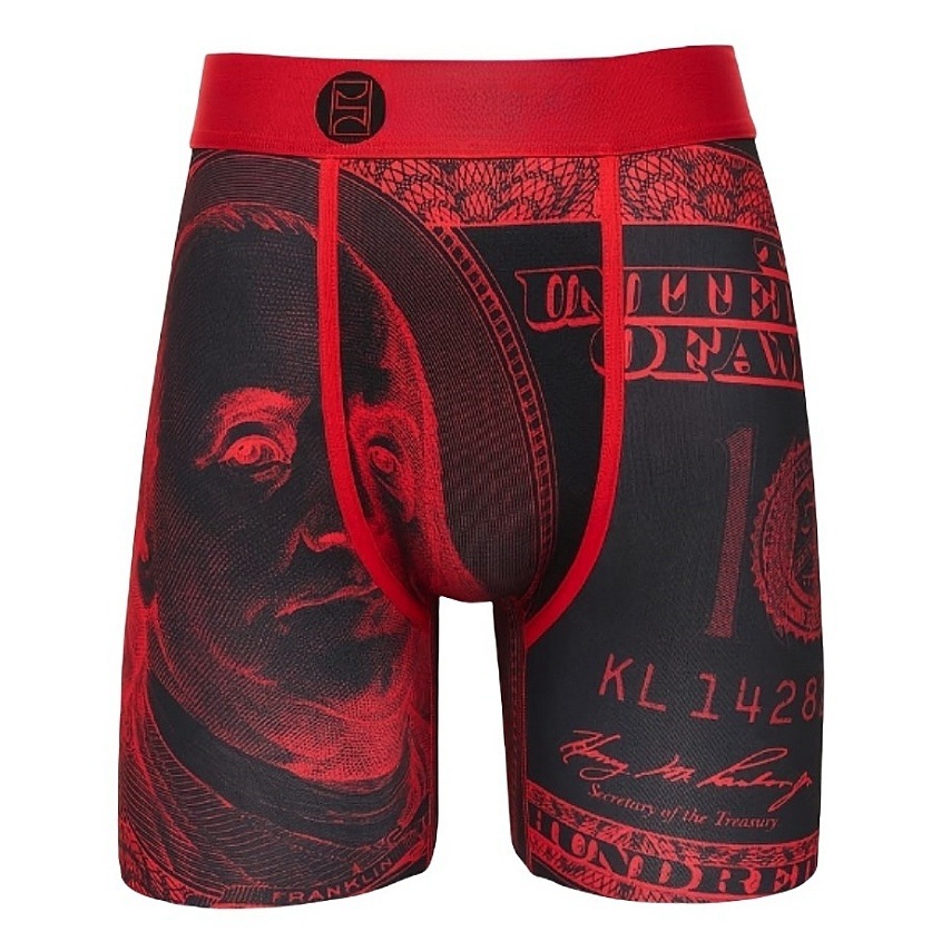 Marca de moda PSD seda de hielo pantalones cortos de poliéster pantalones de playa estampados anime deportes cómodos correr bóxer calzoncillos para hombres