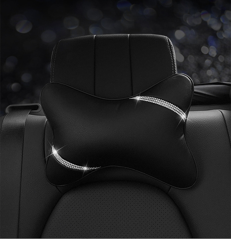 Car Interior Accessories Small Set with Rhinestones, Handbrake Cover, Gear Shift Cover, Seatbelt Shoulder Pad Decoration, Suitable for All Seasons, Summer, Women