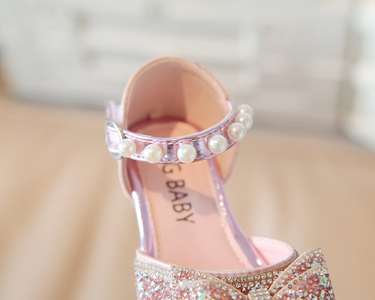 Κορεατική έκδοση γλυκιά πριγκίπισσα κοριτσιού με τόξο 2022 καλοκαίρι νέα δερμάτινα παπούτσια μικρά παιδικά σανδάλια_voghion.com