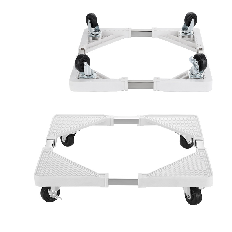 Universal lavadora soporte de base aumentada telescópica móvil polea de almacenamiento rack trípode hogar rodillo refrigerador soporte