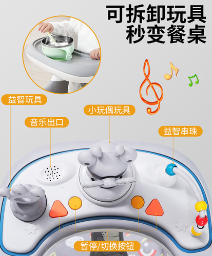 Baby Learning Walker Anti-Omega Leg Multifunction Anti-Tip Over Baby Walker for Boys and Girls Walking Aid Early Education Toy Car