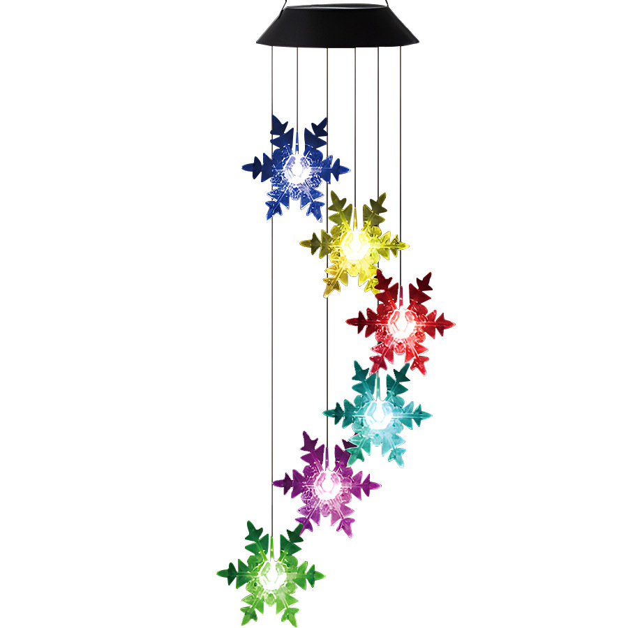 Serie de Navidad transfronteriza solar Navidad muñeco de nieve campanilla de viento lámpara de tierra patio al aire libre ambiente de jardín lámpara decorativa