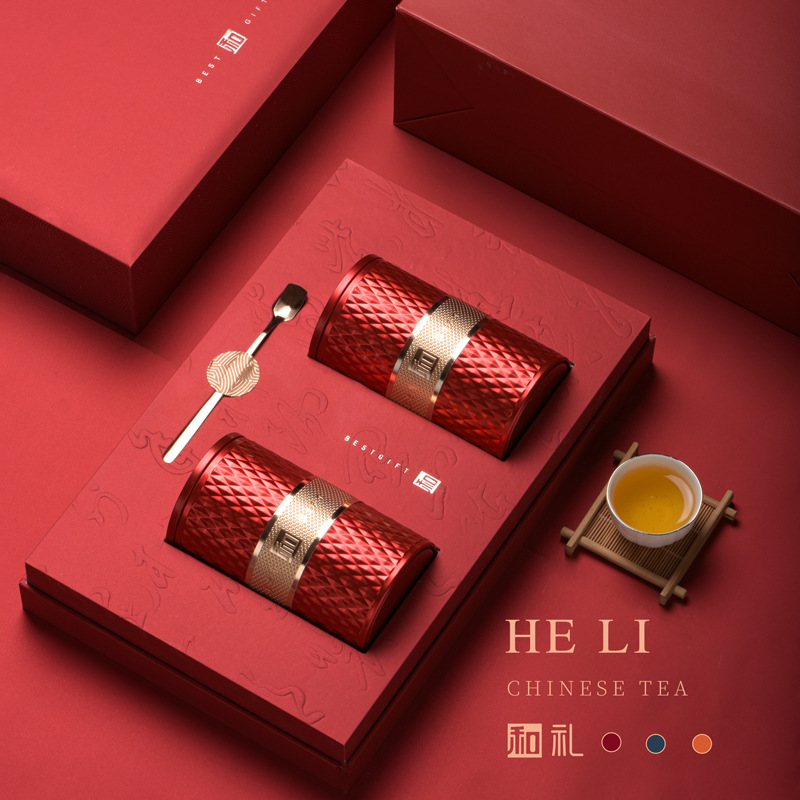 New Empty Tea Leaf Box for Black Tea and Green Tea, Half-Pound Size, Iron Can Gift Box