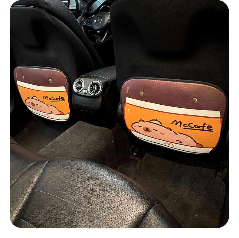 Kapibala Car Anti-Kick Pad Rear Seat Back Protection Wear-Resistant Kidsren's Anti-Dirty Universal Cartoon Cute Protective Pad