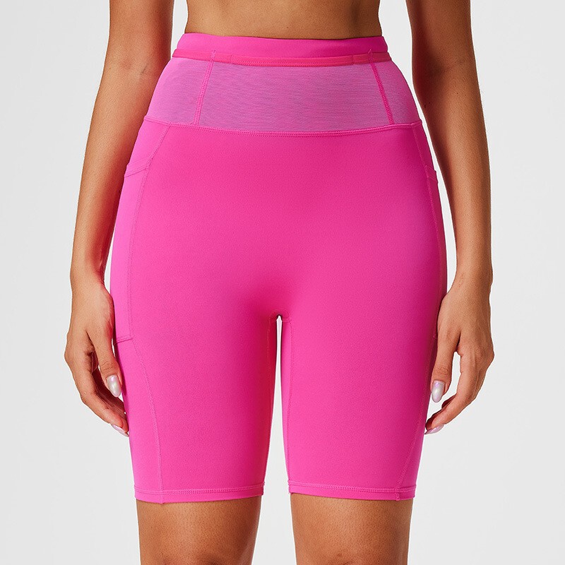 New Sports Compression Pants for Women and Men with Waist Pockets, Outdoor Cycling Shorts, Professional Marathon Running Shorts