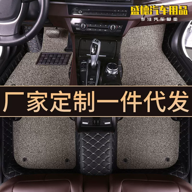 骥影特斯林双层脚垫适用于欧拉iQ黑猫白猫好猫内饰装专车脚垫