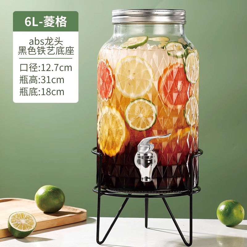 En nombre del barril de Cola, barril de bebida de cerveza, barril de vino de barman, barril de té de frutas con grifo, barril de jugo, contenedor, botella de vidrio