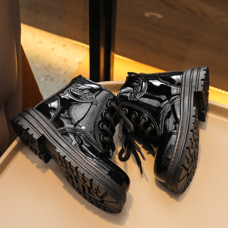 Children's Martin 2024 new girls' autumn and winter short British style boys' single boots_voghion.com