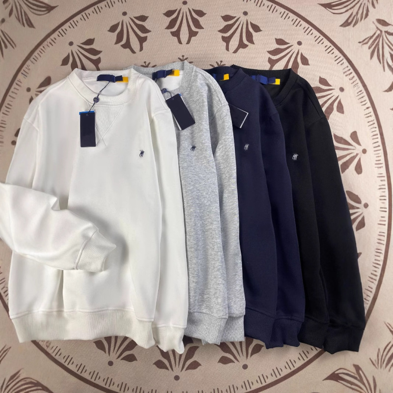Cross-Border Plus-Size Pure Cotton Thick Pullover Couple's Autumn and Winter Embroidered Crewneck Sweatshirt Men's Long-Sleeve Sweatshirt Cross-Border Plus-Size Pure Cotton Thick Pullover Couple's Autumn and Winter Embroidered Crewneck Sweatshirt Men's Long-Sleeve Sweatshirt