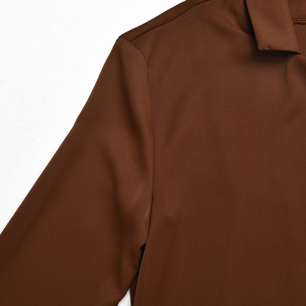 Nuovo abito estivo in tinta unita da donna sexy OL maturo hot girl cardigan con bottoni e gonna a vita alta_voghion.com