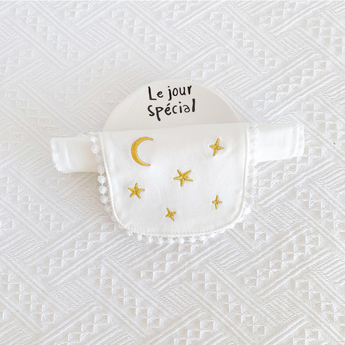 ins Korean version new baby cotton sweat-absorbent towel baby pad sling four-layer gauze breathable soft trendy sweat towel