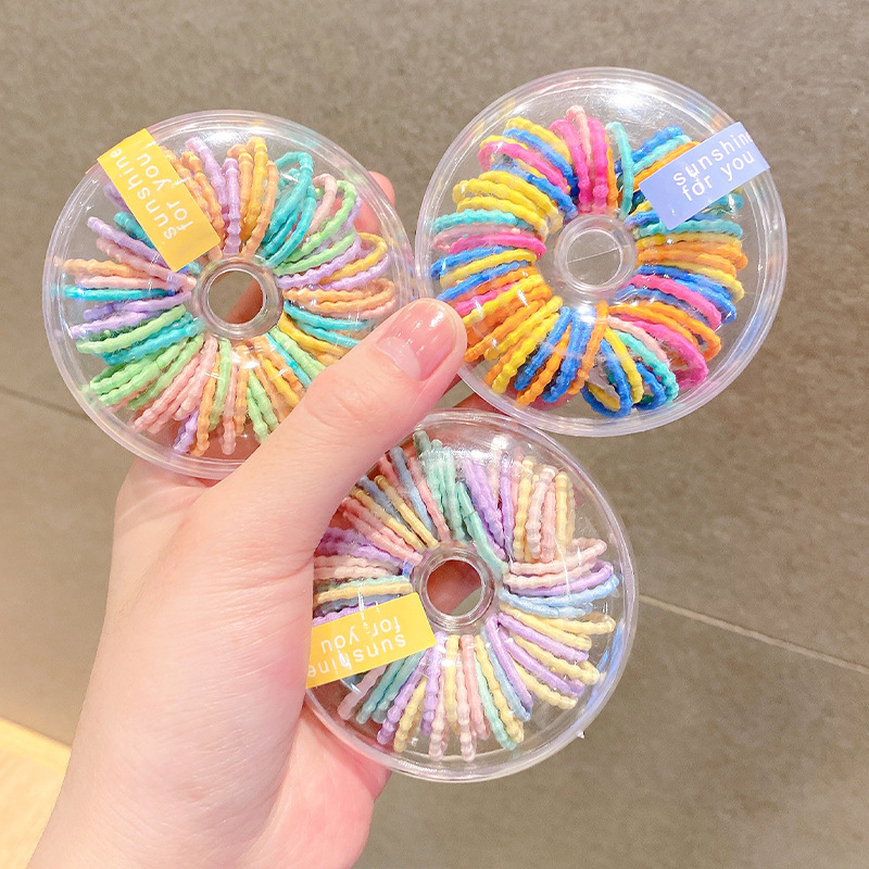 Cuerda de pelo de los niños no daña el pelo banda de goma elástica alta Banda de goma colorida de las niñas cabeza cuerda accesorios para el cabello del bebé 2023 Nuevo