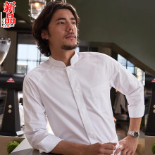 长袖厨师工作服女秋冬装西餐厅烘焙面包店厨房服装酒店厨师服纯色