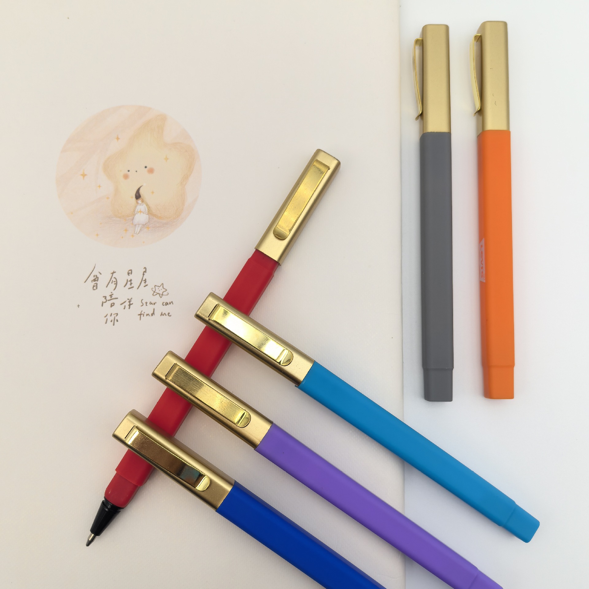 La moda transfronteriza cuadrangular bolígrafo