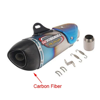 400 K8 K9 ZX6/10R — Exhaust pipe - half-blue-body-carbon-headband-blue-cover
