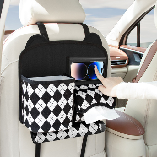 Car seat back storage bag, creative multi-functional rear seat car storage bag, trash can, car storage hanging bag