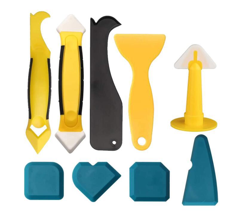 跨境玻璃胶刮板美缝铲除胶器填缝喷嘴阴阳角器残胶清除塑料刮板