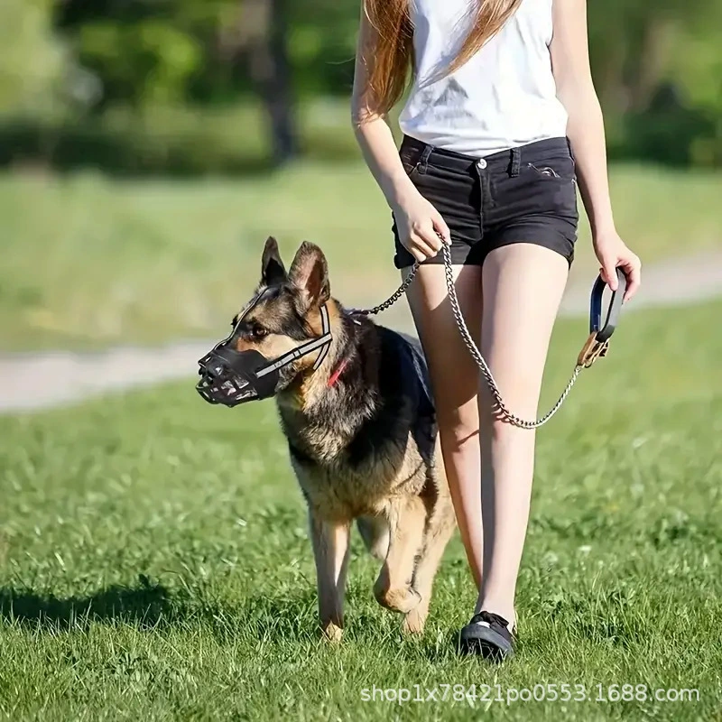 Adjustable dog muzzle 3rd‑gen, breathable anti‑bite design, reflective & nylon options, sizes 0–5