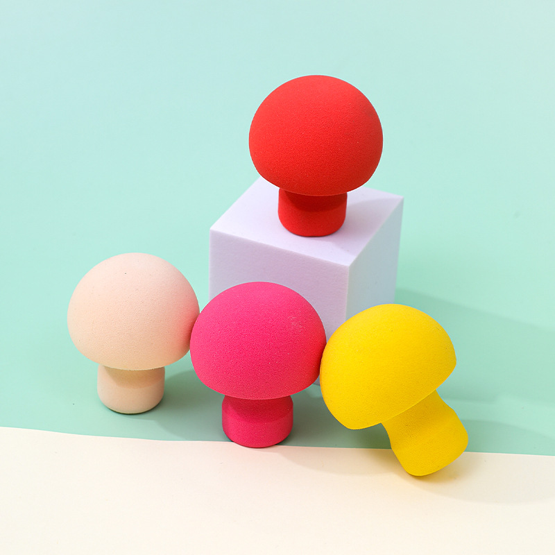 Fábrica de maquillaje de belleza transfronterizo personalizado cabeza de hongo de huevo esponja sin látex maquillaje de huevo soplo de polvo cojín herramientas de maquillaje al por mayor