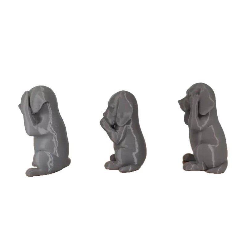跨境爆款 3 Pcs Three Wise Dogs/Cats 装饰雕像猫雕像爱猫人士|undefined